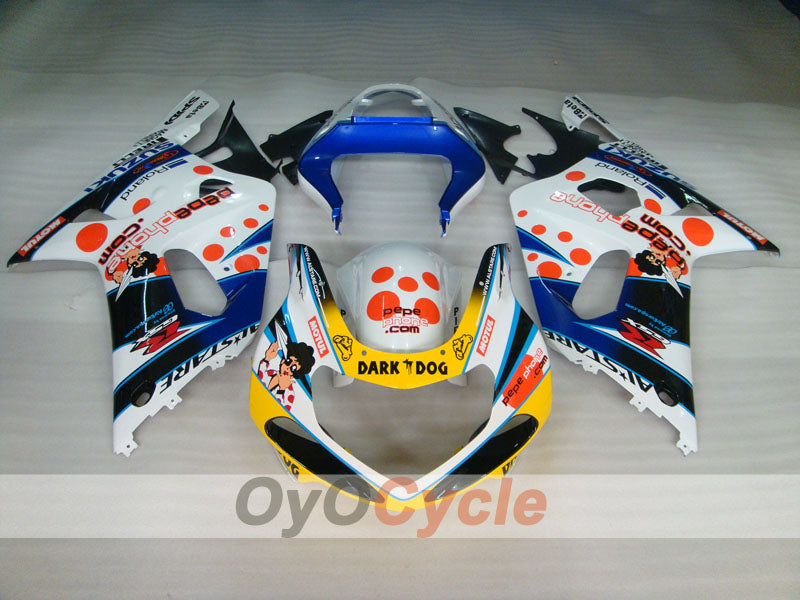 Injection Fairing kit for 00-03 GSX R750 - Blue, White - Dark Dog #OYO87905169