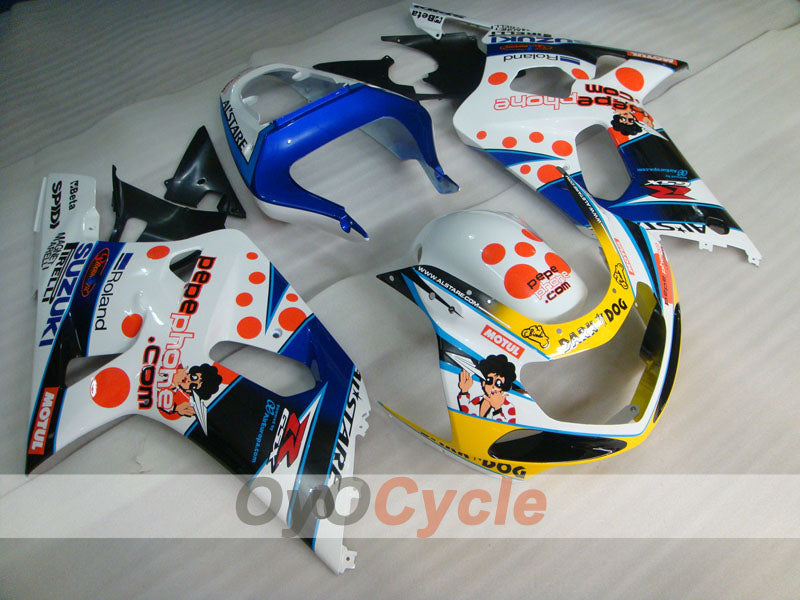 Injection Fairing kit for 00-03 GSX R750 - Blue, White - Dark Dog #OYO87905169 Main image