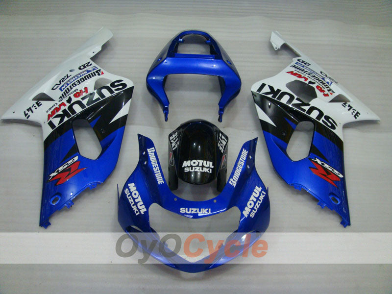 Injection Fairing kit for 00-03 GSX R750 - Blue, White - MOTUL #OYO87905142