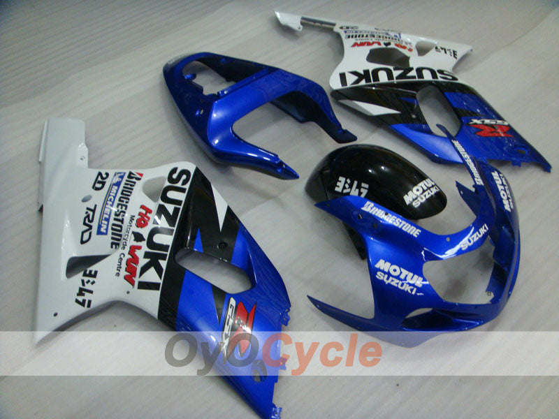 Injection Fairing kit for 01-03 GSX R600 - Blue, White - MOTUL #OYO87905087