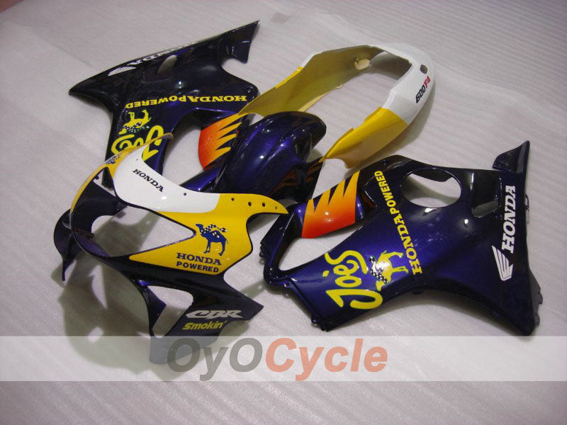 Injection Fairing kit for 99-00 CBR600F4 - Yellow, Blue - Camel #OYO87900105 Main image