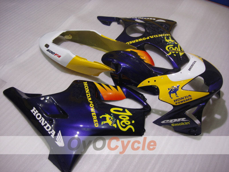 Injection Fairing kit for 99-00 CBR600F4 - Yellow, Blue - Camel #OYO87900105