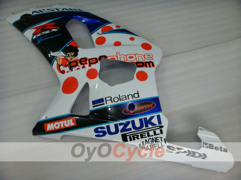 Injection Fairing kit for 01-03 GSX R600 - Blue, White - Dark Dog #OYO87901035
