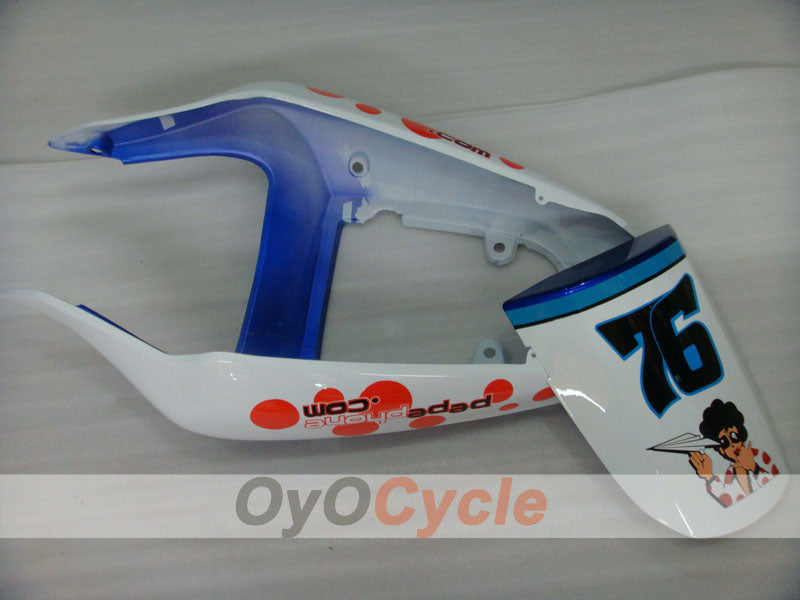 Injection Fairing kit for 00-02 GSX R1000 - Blue, White - Dark Dog, MOTUL #OYO87901723