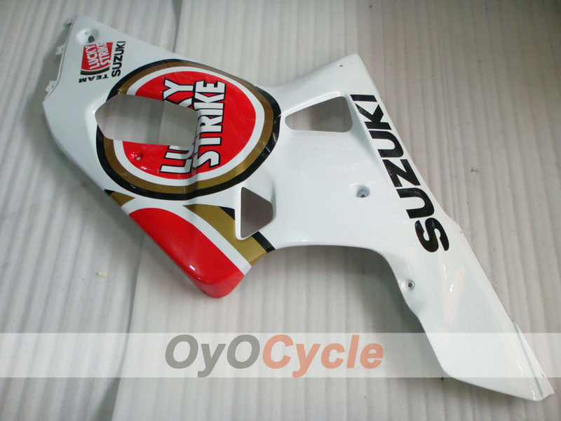 Injection Fairing kit for 00-03 GSX R750 - Red, White - Lucky Strike #OYO87901061