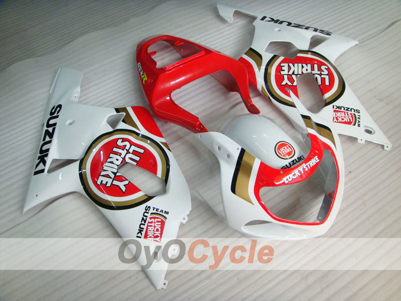Injection Fairing kit for 00-03 GSX R750 - Red, White - Lucky Strike #OYO87901061 Main image