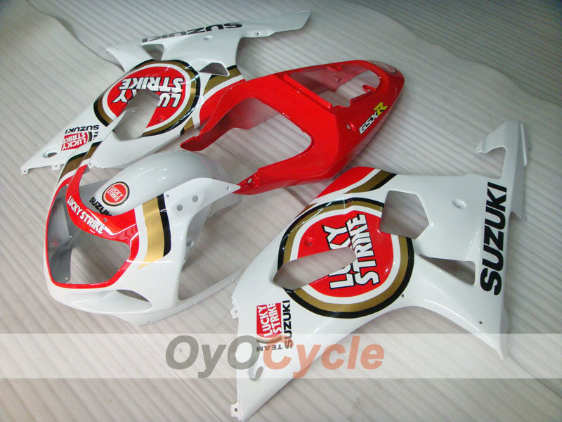 Injection Fairing kit for 01-03 GSX R600 - Red, White - Lucky Strike #OYO87901057 Secondary image