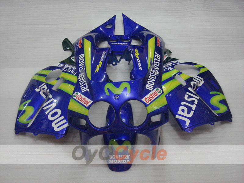 Injection Fairing kit for 88-89 CBR250RR - Yellow, Blue - Movistar #OYO87902896 Secondary image