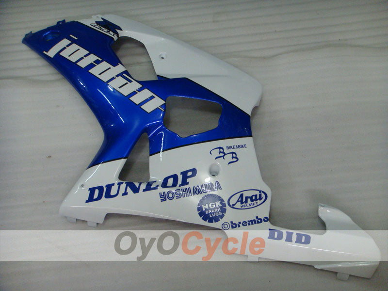 Injection Fairing kit for 00-02 GSX R1000 - Blue, White - DUNLOP #OYO87905226