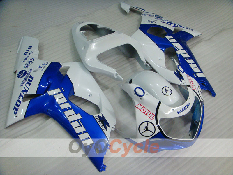 Injection Fairing kit for 00-03 GSX R750 - Blue, White - Jordan #OYO87901056 Main image