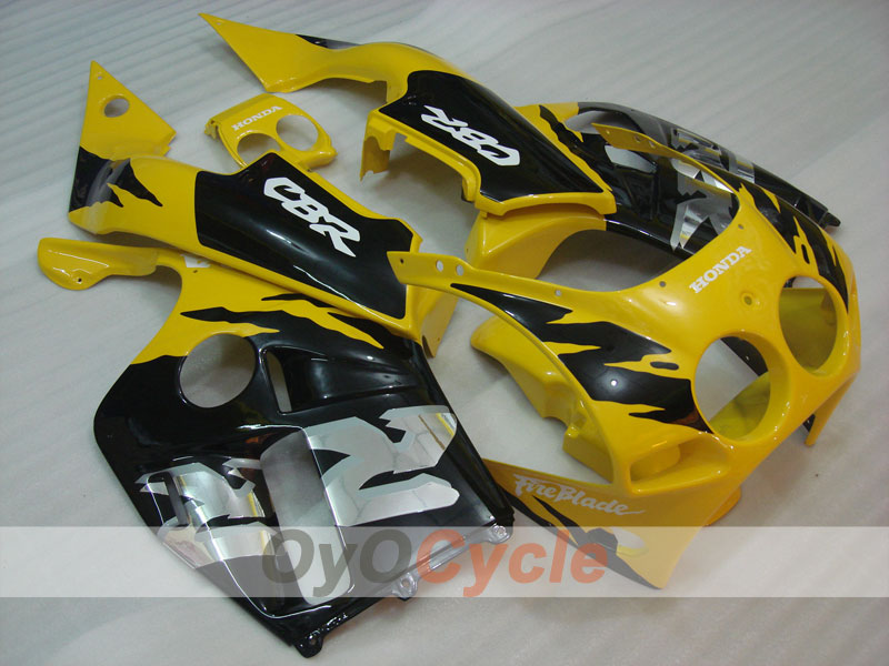 Injection Fairing kit for 88-89 CBR250RR - Yellow, Black - Fireblade #OYO87902892 Main image