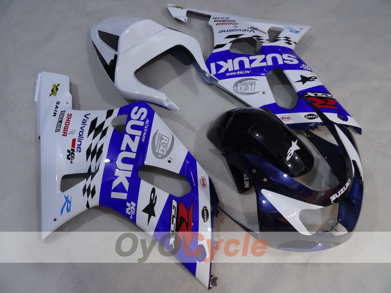 Injection Fairing kit for 00-03 GSX R750 - Blue, White - MICHELIN #OYO87905137