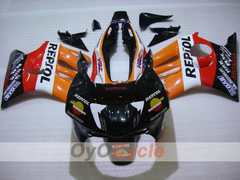 Injection Fairing kit for 97-98 CBR600F3 - Orange, Black - Repsol #OYO87900100