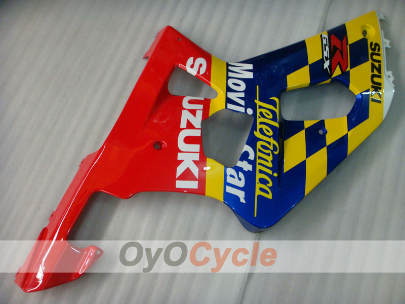 Injection Fairing kit for 00-02 GSX R1000 - Red, Blue - Movistar #OYO87901742