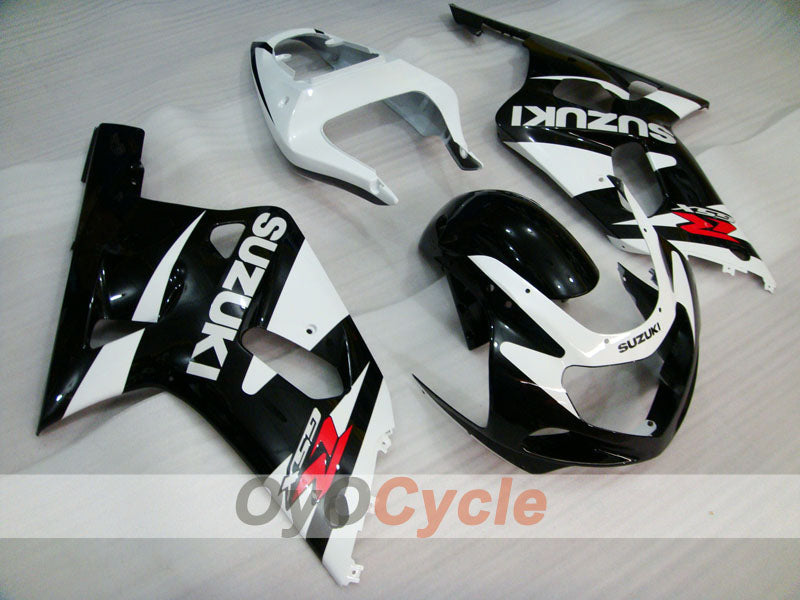 Injection Fairing kit for 00-02 GSX R1000 - White, Black - Factory Style #OYO87901776 Main image