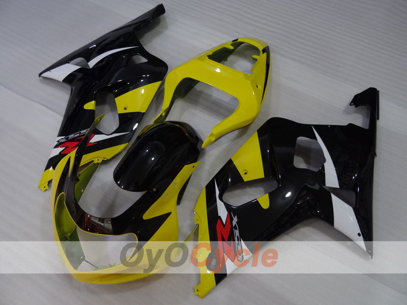 Injection Fairing kit for 00-03 GSX R750 - Yellow, Black - Factory Style #OYO87905178