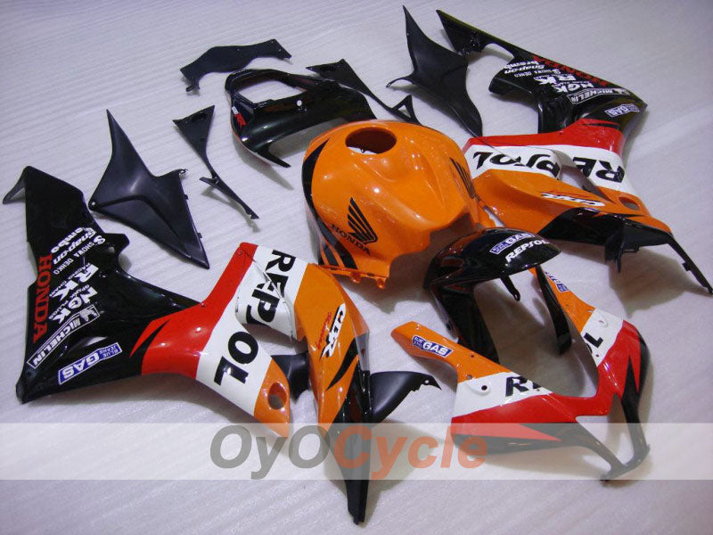 Injection Fairing kit for 07-08 CBR600RR - Orange, Black - Repsol #OYO87900424 Secondary image