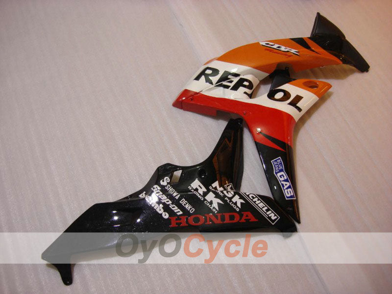Injection Fairing kit for 07-08 CBR600RR - Orange, Black - Repsol #OYO87900424