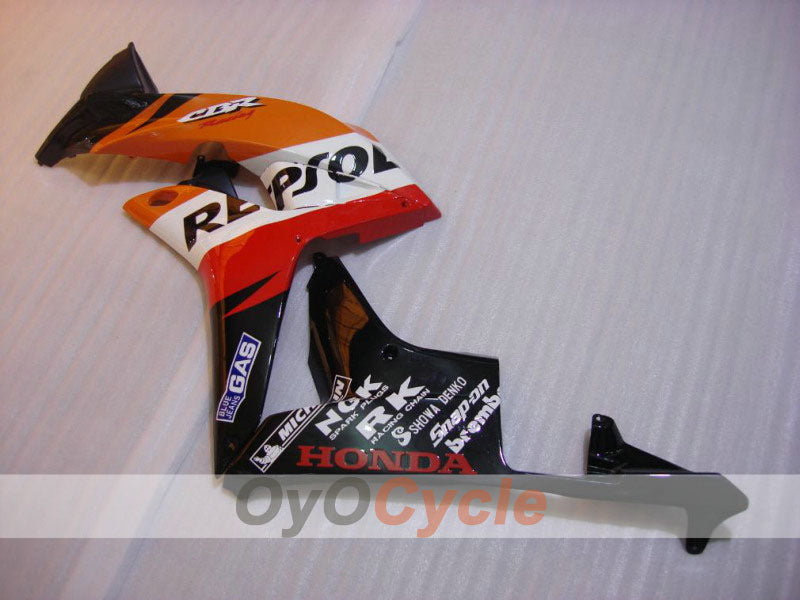 Injection Fairing kit for 07-08 CBR600RR - Orange, Black - Repsol #OYO87900424