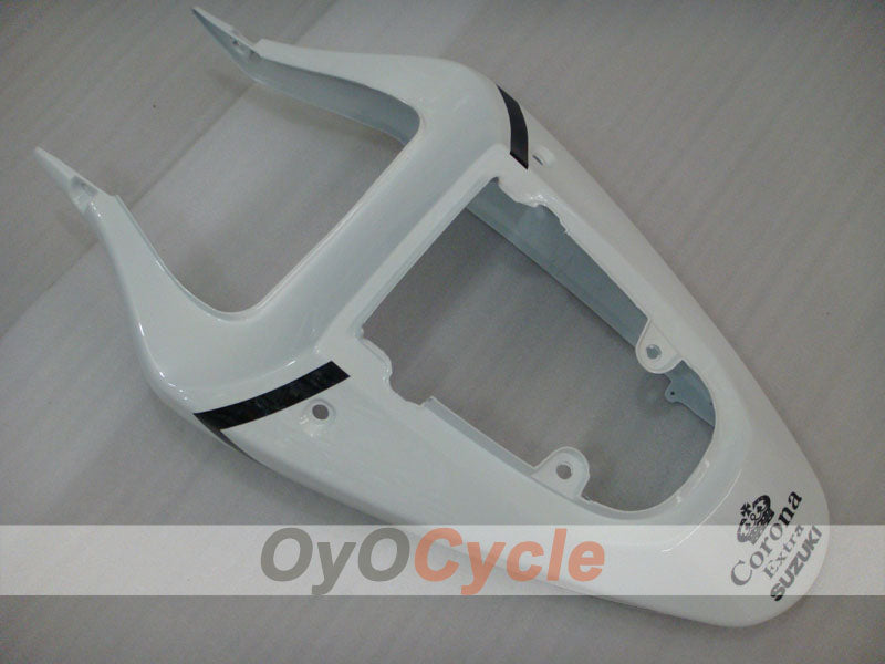 Injection Fairing kit for 01-03 GSX R600 - White, Black - Corona, MOTUL #OYO87905115