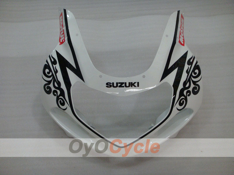Injection Fairing kit for 01-03 GSX R600 - White, Black - Corona, MOTUL #OYO87905115