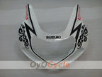 Injection Fairing kit for 00-02 GSX R1000 - White, Black - Corona, MOTUL #OYO87905216