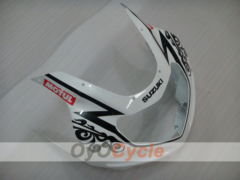 Injection Fairing kit for 01-03 GSX R600 - White, Black - Corona, MOTUL #OYO87905115