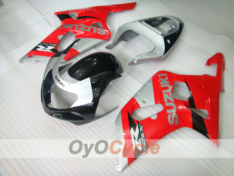 Injection Fairing kit for 00-03 GSX R750 - Red, Grey - Factory Style #OYO87901127