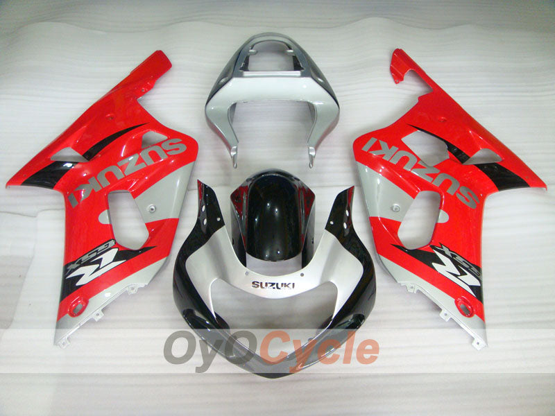 Injection Fairing kit for 00-02 GSX R1000 - Red, Silver - Factory Style #OYO87901785