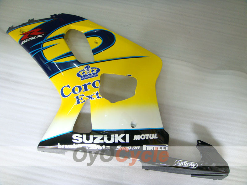 Injection Fairing kit for 00-03 GSX R750 - Yellow, Blue - Corona #OYO87905168