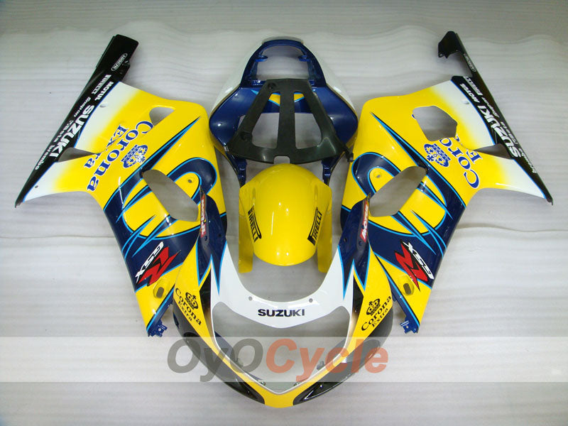 Injection Fairing kit for 00-03 GSX R750 - Yellow, Blue - Corona #OYO87905168