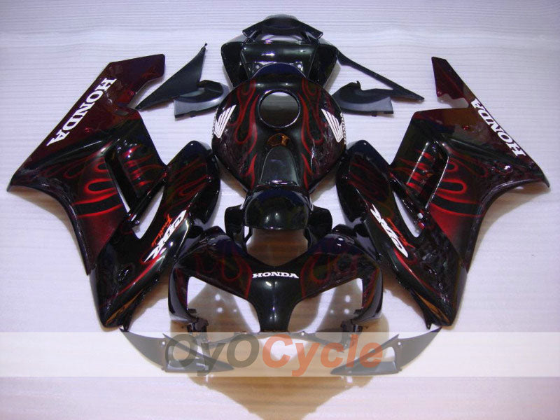 Injection Fairing kit for 04-05 CBR1000RR - Red, Black - Flame #OYO87900485 Main image