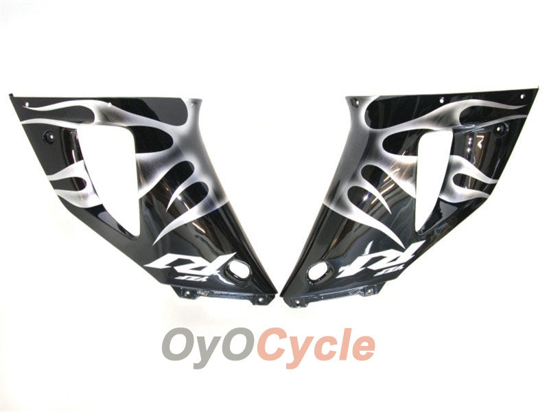 Injection Fairing kit for 98-99 YZF-R1 - Black, Silver - Flame #OYO87900739 Secondary image
