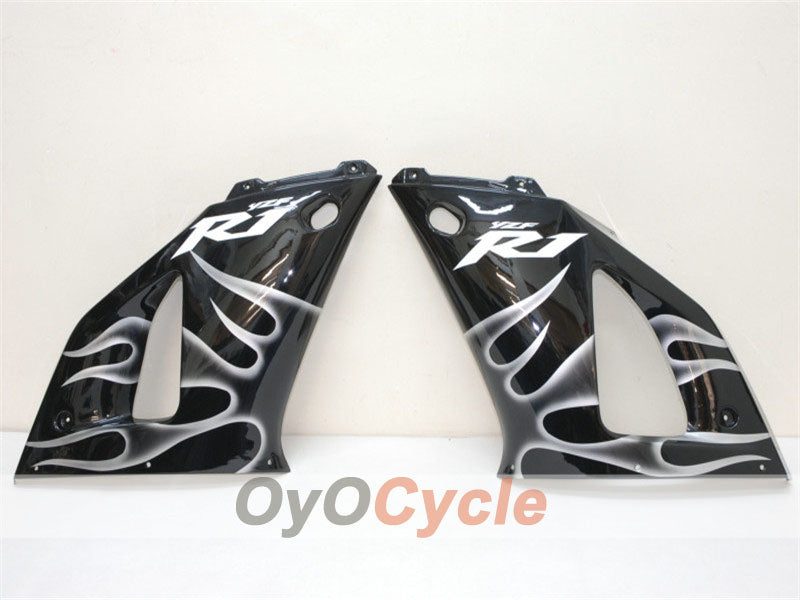 Injection Fairing kit for 00-01 YZF-R1 - White, Black - Flame #OYO87900763 Secondary image