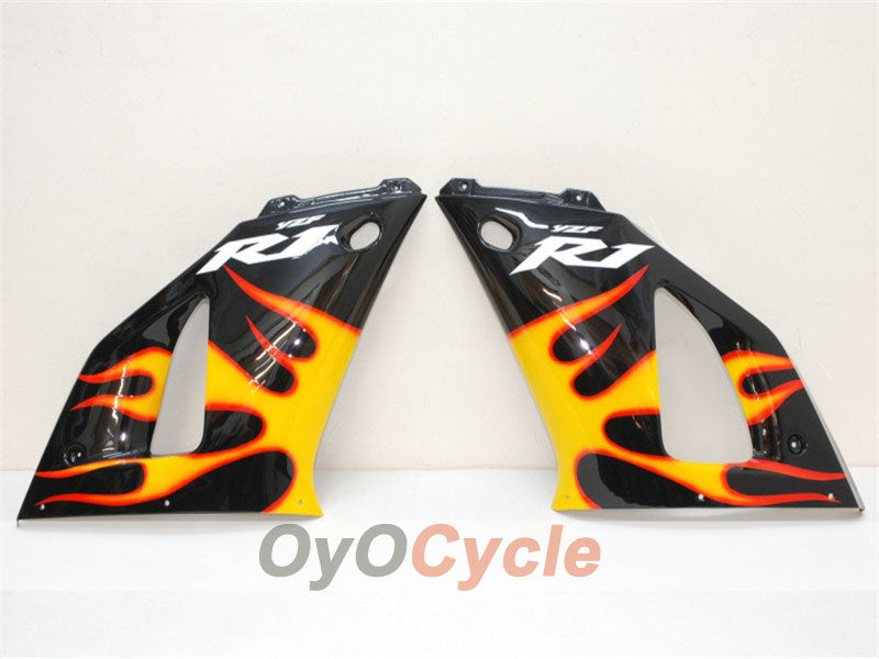 Injection Fairing kit for 00-01 YZF-R1 - Yellow, Black - Flame #OYO87900766 Secondary image