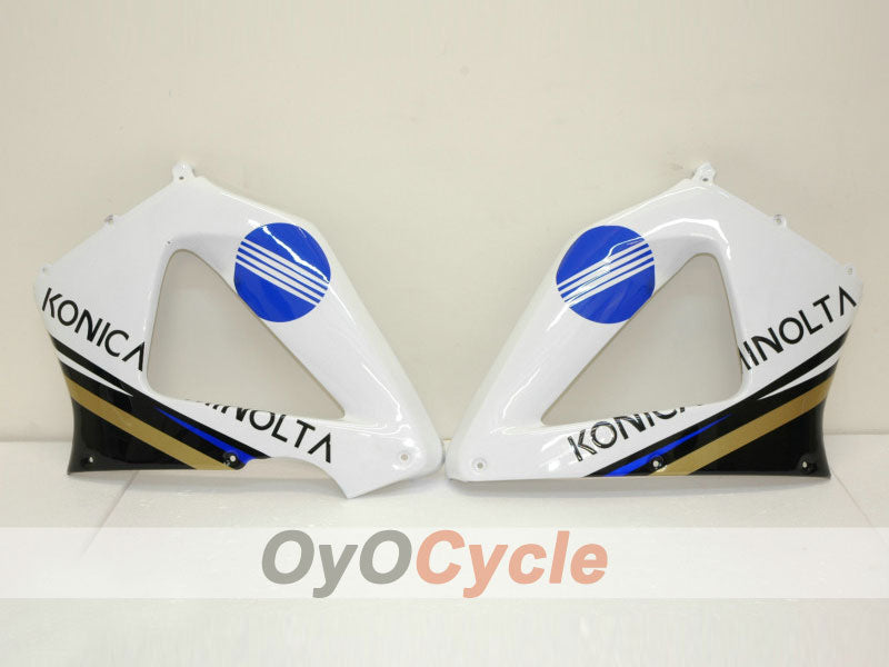 Injection Fairing kit for 00-01 CBR900RR 929 - White, Black - Konica Minolta #OYO87902706
