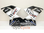 Injection Fairing kit for 04-05 NINJA ZX-10R - White, Black - West #OYO87901550