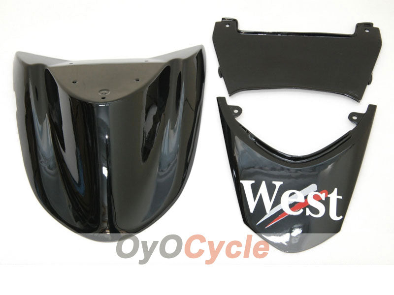 Injection Fairing kit for 04-05 NINJA ZX-10R - White, Black - West #OYO87901550