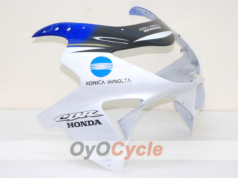 Injection Fairing kit for 99-00 CBR600F4 - White, Black - Konica Minolta #OYO87902781