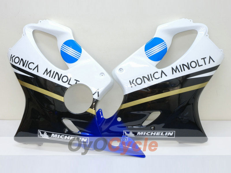 Injection Fairing kit for 99-00 CBR600F4 - White, Black - Konica Minolta #OYO87902781