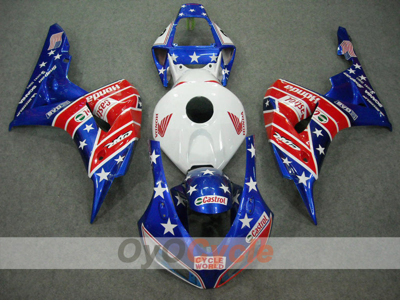 Injection Fairing kit for 06-07 CBR1000RR - Red, Blue - Castrol #OYO87902850 Secondary image