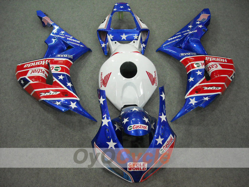 Injection Fairing kit for 06-07 CBR1000RR - Red, Blue - Castrol #OYO87902850