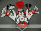 Injection Fairing kit for 08-10 GSX R750 - Red, White - Lucky Strike #OYO87901451