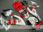 Injection Fairing kit for 08-10 GSX R750 - Red, White - Lucky Strike #OYO87901451