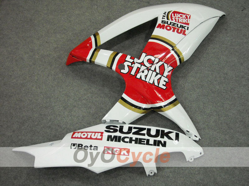 Injection Fairing kit for 08-10 GSX R750 - Red, White - Lucky Strike #OYO87901451