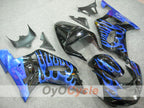Injection Fairing kit for 00-03 GSX R750 - Blue, Black - Flame #OYO87901044