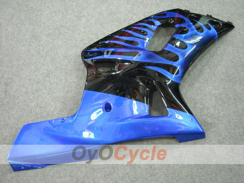 Injection Fairing kit for 00-03 GSX R750 - Blue, Black - Flame #OYO87901044