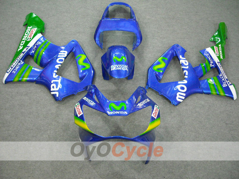 Injection Fairing kit for 02-03 CBR900RR 954 - Green, Blue - Movistar #OYO87902839