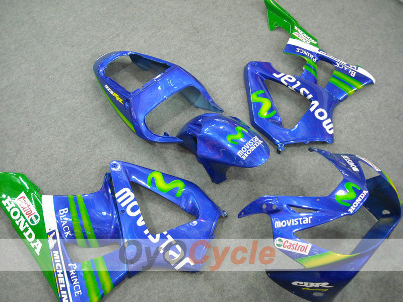 Injection Fairing kit for 02-03 CBR900RR 954 - Green, Blue - Movistar #OYO87902839