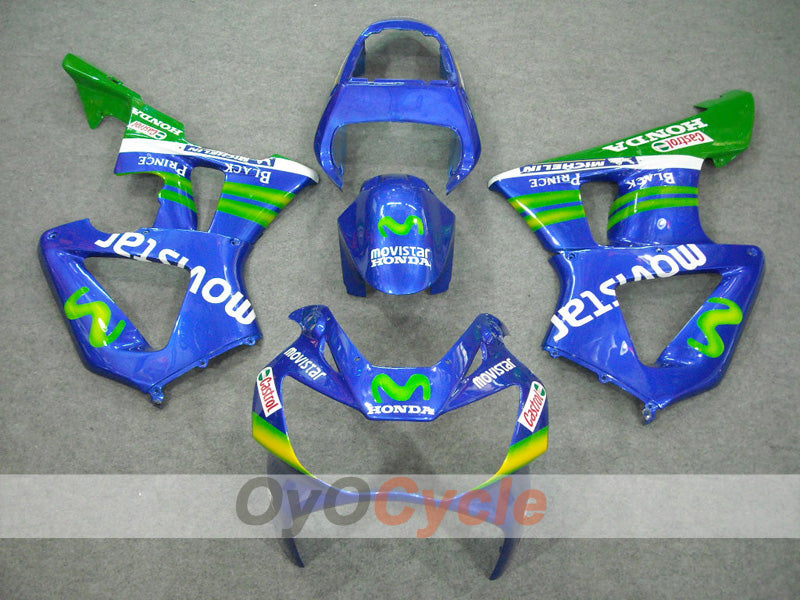 Injection Fairing kit for 02-03 CBR900RR 954 - Green, Blue - Movistar #OYO87902839